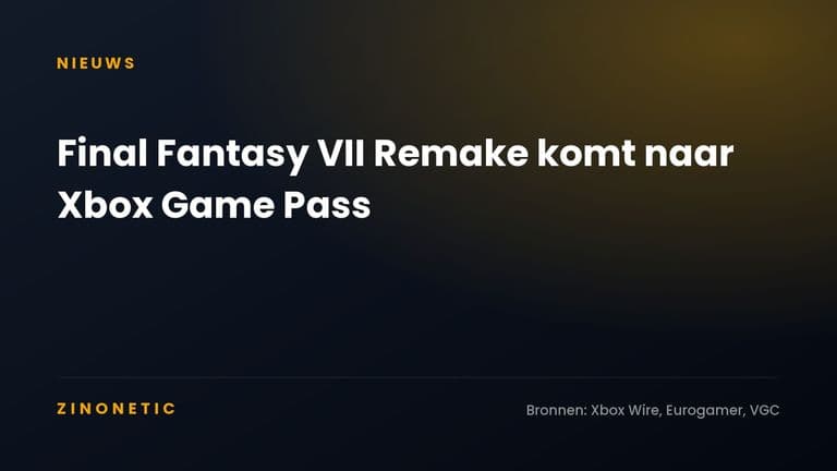 Final Fantasy VII Remake komt naar Xbox Game Pass